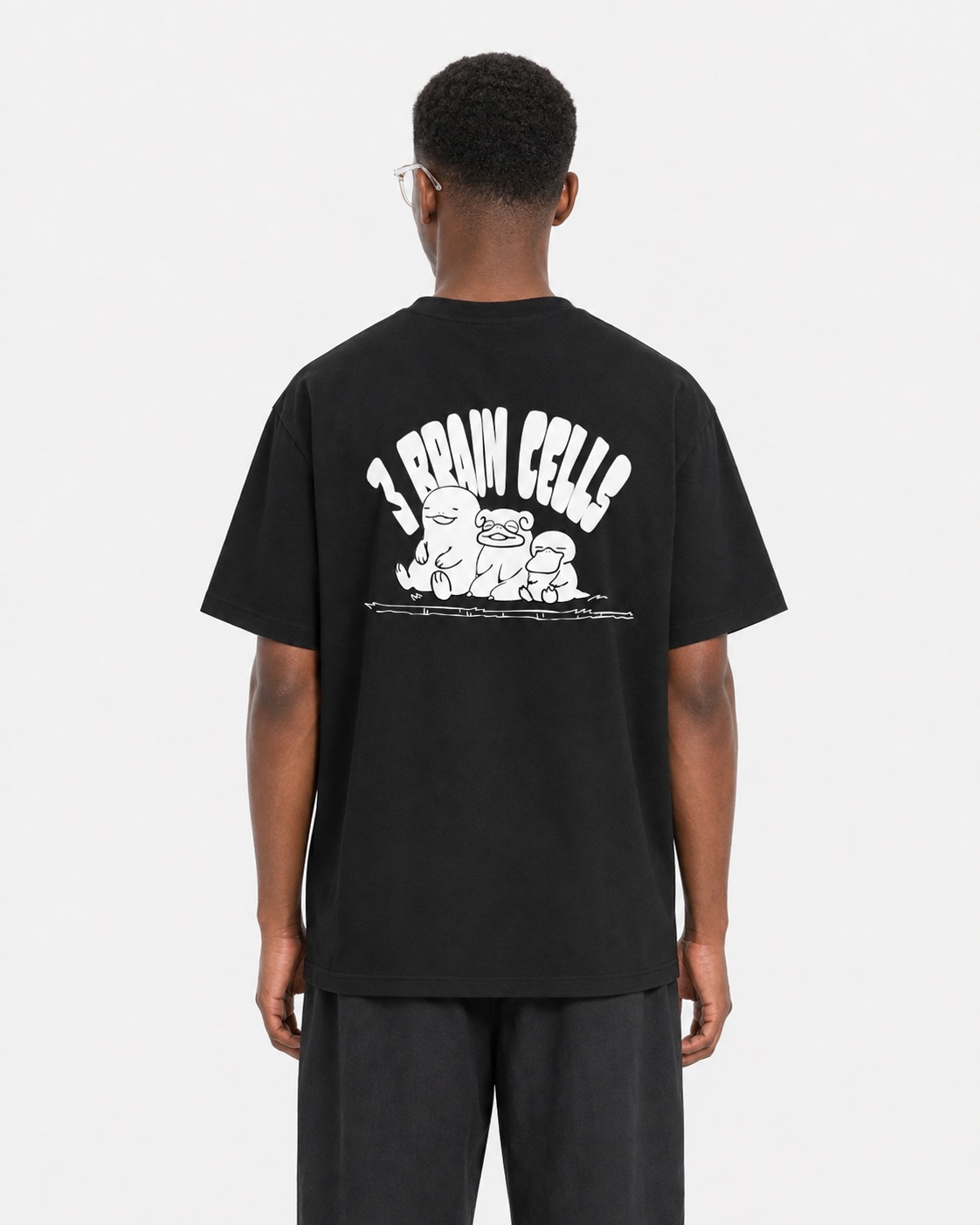 3 BRAIN CELLS BOXY OVERSIZED TEE