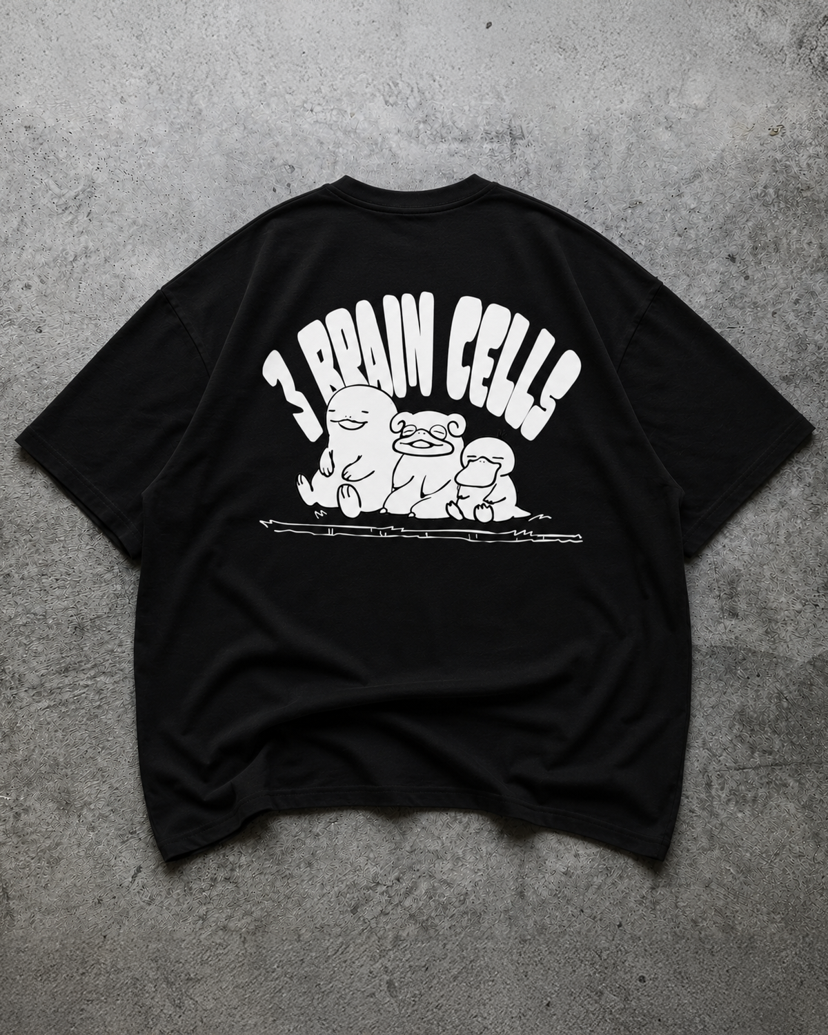 3 BRAIN CELLS BOXY OVERSIZED TEE