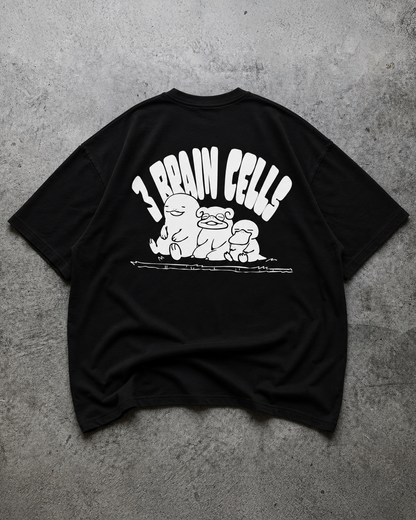 3 BRAIN CELLS BOXY OVERSIZED TEE